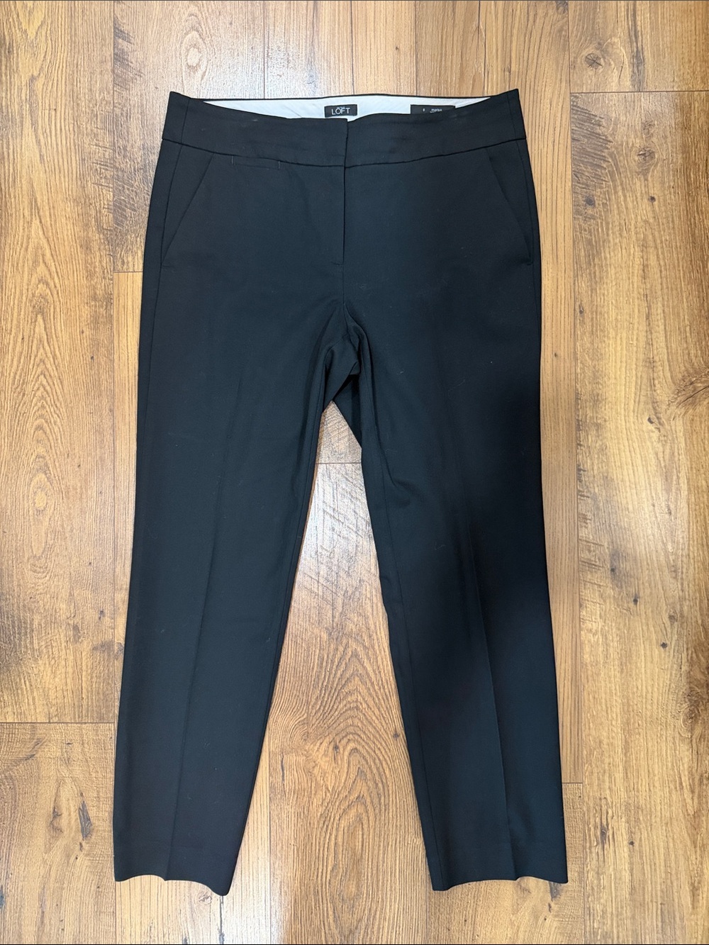 LOFT Black Tailored Slim Ankle Trousers